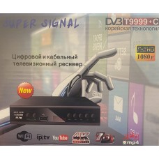 Цифровая приставка Super Signal T9999+C (DVB-T2/C, WI-FI, USB, метал корпус,инструкция)