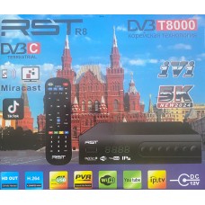 Цифровая приставка RST R8 (универсальный пульт 2в1 ТВ/DVB,доппитание 12В)