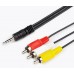 Кабель AUX Q338A (jack 3,5mm-3RCA) 3,0м