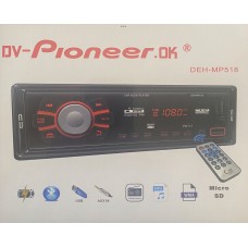 Автомагнитола DV-Pioneer.OK DEH-MP518 (4*40W,BLUETOOTH,USB,пульт)