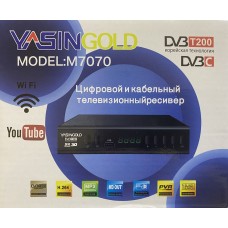 Цифровая приставка YASIN GOLD M7070 (DVB-T2/C, WI-FI, USB, метал корпус,инструкция)