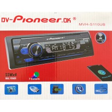 Автомагнитола DV-Pioneer.GB MVH-S110UB (4*55Вт,12-24В,BLUETOOTH,7Colors,пульт)