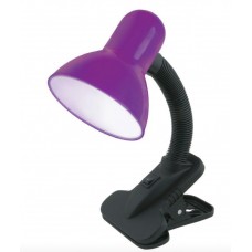 Лампа настольная UNIEL 09408  TLI-222 фиолетовая на прищепке