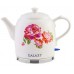 Чайник керамический  GALAXY GL 0503 (1,4л,цветы на белом)