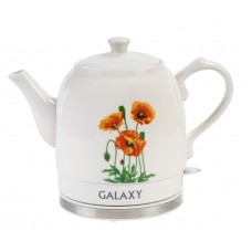Чайник керамический  GALAXY GL 0506 (1,4л,цветы на белом)