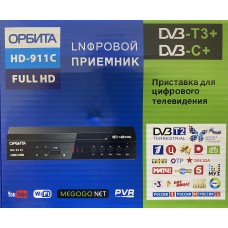 Цифровая приставка Орбита HD-911C (DVB-T2/C, WI-FI, USB, метал корпус,инструкция)