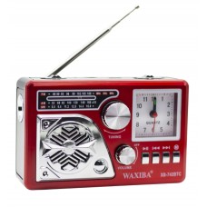 Радиоприёмник WAXIBA XB-742BTC (USB,фонарик,BLUETOOTH,часы)