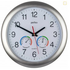 Часы PERFEO “PF-WC-021”, круг.36см ( PF_D0404) температура,влажность