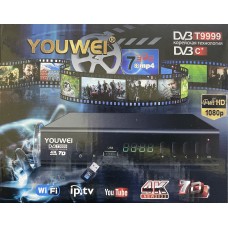 Цифровая приставка YOUWEI DVB T9999 (DVB-T2/C, WI-FI, USB, метал корпус,инструкция)