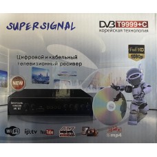 Цифровая приставка Supersignal T9999 (DVB-T2/C, WI-FI, USB, метал корпус,инструкция)