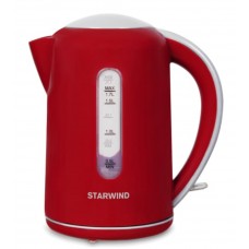 Чайник StarWind SKG-1021 (1.7л,пластик)  красн/серый