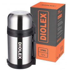 Термос Diolex DXU-1000-1 (1000мл,универс.горло) ручка+ремешок 