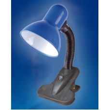 Лампа настольная UNIEL 09406 TLI-222 голубая на прищепке