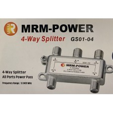 Делитель сигнала MRM-POWER GS 01-04 (на 4 ТВ с проходом питания)
