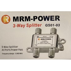 Делитель сигнала MRM-POWER GS 01-03 (на 3 ТВ с проходом питания)