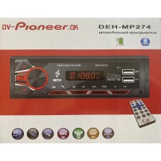 Автомагнитола DV-Pioneer.OK DEH-MP274 (4*60W,HandsFree,BLUETOOTH,USB+зарядка,пульт)