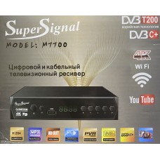 Цифровая приставка SUPER SIGNAL М1100 (DVB-T2/C, WI-FI, USB, метал корпус,инструкция)