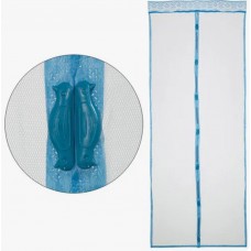 Сетка москитная “КАПУТОМОСКИТО”  (дверь, 90*210, магниты,пакет) ПТИЧКИ голубая