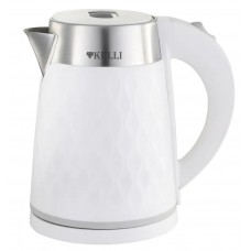 Чайник KELLI KL-1804W (1,7л,мет/пласт) белый