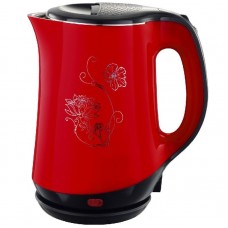 Чайник Добрыня DO-1244 (1,8л,2000Вт,двойные стенки,красный с рисунком)