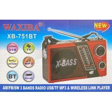 Радиоприёмник WAXIBA XB-751BT (USB,фонарик,BLUETOOTH)